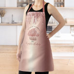 Tablier Rose Cupcake Gold Parties scintillant Drives boula<br><div class="desc">Voici une façon merveilleuse d’ajouter au plaisir de la cuisson. Ajoutez un éclat supplémentaire à vos aventures culinaires chaque fois que vous portez ce tablier élégant, sophistiqué, simple et moderne. Un cupcake en cuivre brillant et rose, une typographie manuscrite et des gouttes de parties scintillant superposent un arrière - plan...</div>