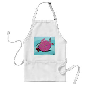 Tablier rose d'adulte de poissons