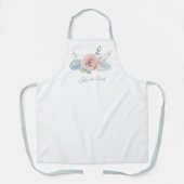 Tablier Rose d'aquarelle Kiss the Cook (Recto)