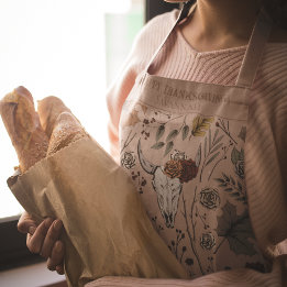 Tablier Rose de la récolte d'automne et des cornes de Than