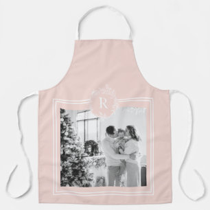 Tablier Rose et blanc modernes   Photo de famille   Initia