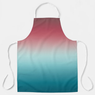 Tablier Rose et bleu dégradé Dusty Rose Aqua et Ombre Tu