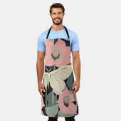 Tablier Rose et crème - Luna Moth and Moonflowers (Porté)