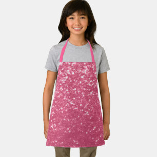 Tablier Rose faux scintillant léger rose pâle