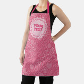 Tablier Rose fille moderne framboise fraise cerise. (Insitu)