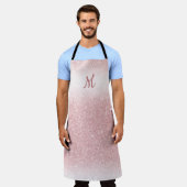 Tablier Rose fille Parties scintillant or Ombre Monogramme (Porté)