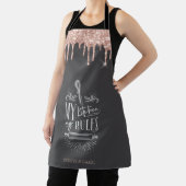 Tablier Rose Gold Drives My Kitchen My Rules (Insitu)