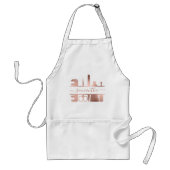 Tablier Rose Gold Nom personnalisé Beauty Nail Salon (Devant)