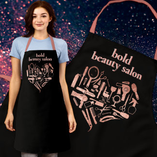Tablier Rose Gold Parties scintillant Beauté Salon Outils 