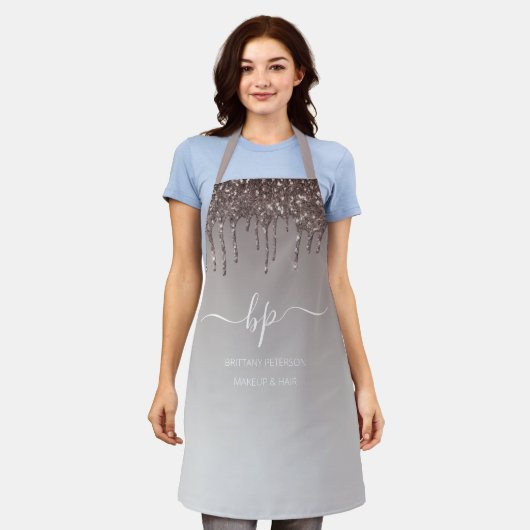 Tablier Rose Gold Parties scintillant Business Personnel U (Porté)