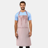 Tablier Rose Gold Parties scintillant Drives Salon personn (Porté)