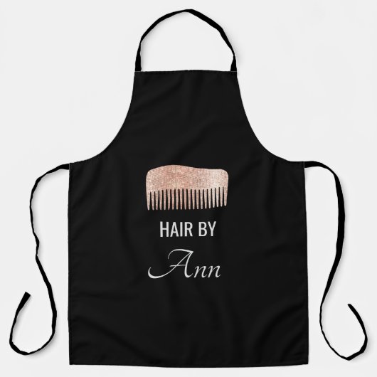 Tablier Rose Gold Sequin Hair Stylist Comb Apron (Recto)