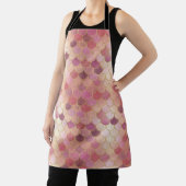 Tablier Rose Gold Shimmer Mermaid Échelle Motif (Insitu)