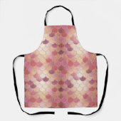 Tablier Rose Gold Shimmer Mermaid Échelle Motif (Recto)