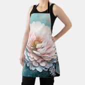 Tablier Rose Gold Turquoise Bloom Art (Insitu)