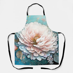 Tablier Rose Gold Turquoise Bloom Art