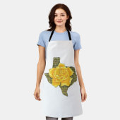 Tablier Rose Jaune Du Texas Motif Flower (Porté)