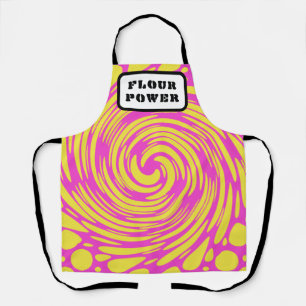 Tablier Rose Jaune Psychedelique Flour Power