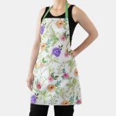 Tablier Rose jaune rose violet vert floral (Insitu)