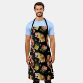 Tablier Rose Kitties Vintage Floral Apron (Porté)