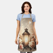 Tablier Rose Lantern Glow Bouquet (Porté)
