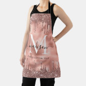 Tablier Rose métallique Monogramme Parties scintillant ros (Insitu)