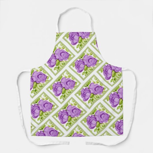 Tablier Rose mignon peint en violet (Recto)