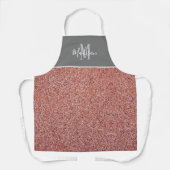 Tablier Rose moderne Parties scintillant or Monogramme Per (Recto)