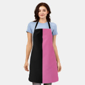 TABLIER ROSE NOIR PERSONNALISABLE (Porté)