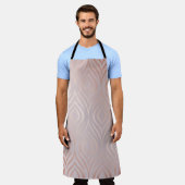 Tablier Rose or géométrique motif transparent (Porté)