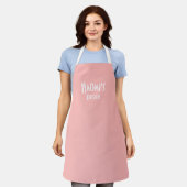 Tablier rose pâle personnalisé (Porté)