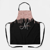 Tablier Rose Parties scintillant or gouttes métal rose per (Recto)