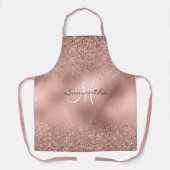 Tablier Rose Parties scintillant or Look Confetti Monogram (Recto)