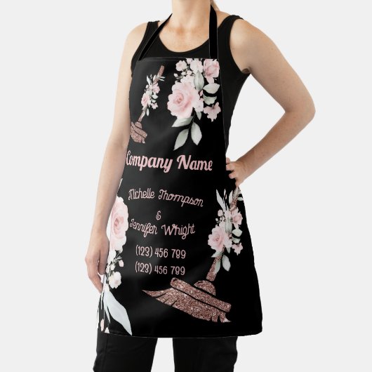 Tablier Rose Parties scintillant or Services de nettoyage  (Insitu)