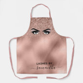 Tablier Rose Parties scintillant or yeux Eyelash manuscrit (Recto)