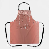 Tablier Rose personnalisé Parties scintillant Gold Drivers (Recto)