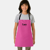 Tablier rose personnalisé pour fille (Insitu)