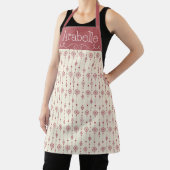 Tablier Rose Pink Snowflake Tinsel Apron (Insitu)