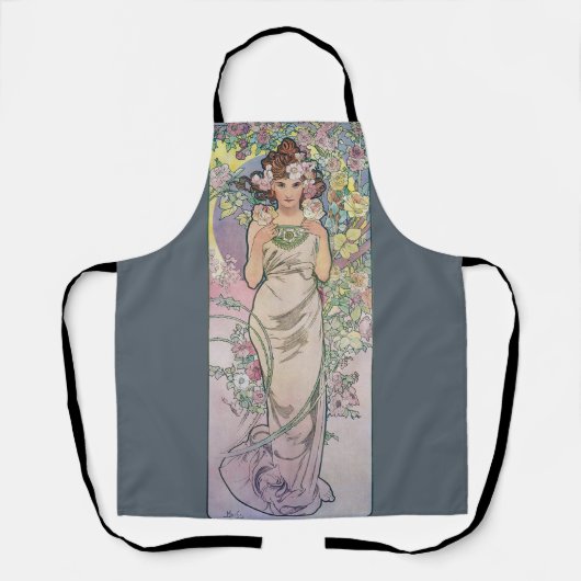 Tablier Rose (Quatre Fleurs), Alphonse Mucha (Recto)