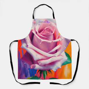 Tablier Rose Rose Bohème Gras Artistiques Personnalisées