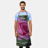 Tablier Rose rose - Photographie florale - Fête des mères  (Porté)