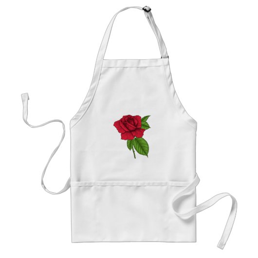 Tablier Rose rouge 2 (Devant)