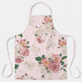 Tablier Rose sur rose Vintage floral  (Recto)