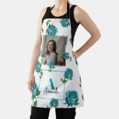 Tablier Rose Turquoise moderne Monogram Custom Mom (Insitu)