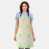 Tablier Rose vert pâle Blanc 3D Optique Motif dégradé (Porté)
