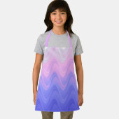 Tablier Rose Violet Abstrait Ondulé (Insitu)