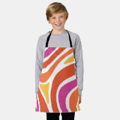 Tablier Rose violet Abstrait Pastel Paisible Psychédélique (Porté)