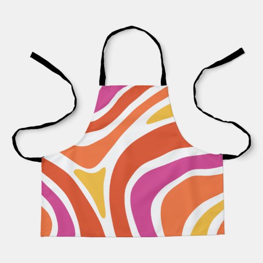 Tablier Rose violet Abstrait Pastel Paisible Psychédélique (Recto)