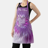 Tablier Rose violet Fleur Abstrait Fractal Art Best Maman (Insitu)