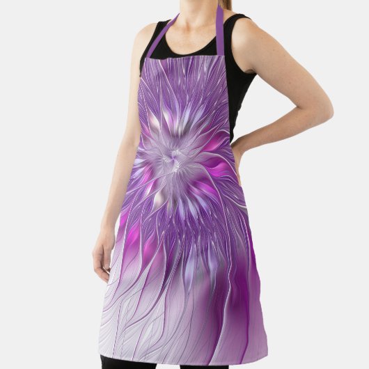 Tablier Rose violet passion Fleur Art Abstrait Fractal (Insitu)